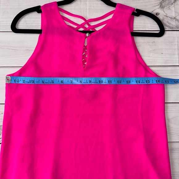 Naked Zebra Hot Pink Tank Top with Lining – Strappy Back | Size Small Summer - Picture 5 of 7